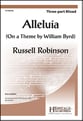 Alleluia Three-Part Mixed choral sheet music cover